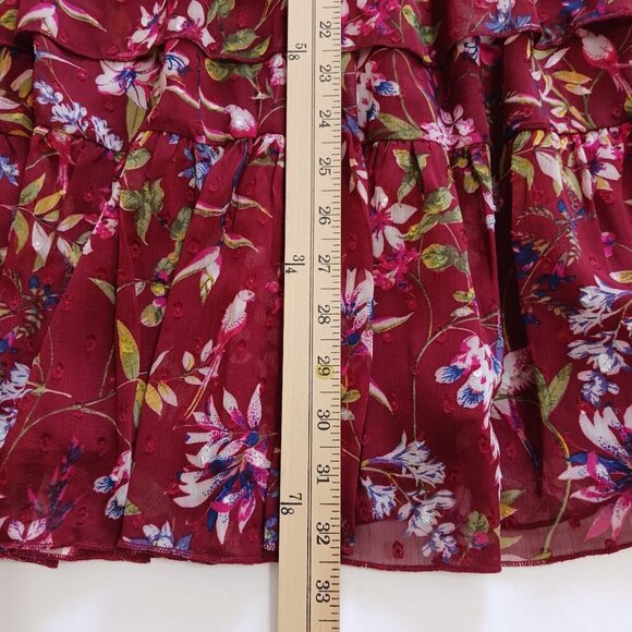 Biltmore Ruby Floral Tiered Midi Skirt Medium NWT - Picture 8 of 8
